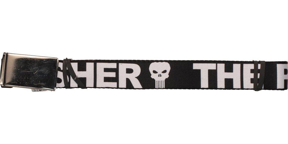 Punisher Large Font Name Mesh Belt