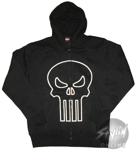 Punisher Outline Logo Hoodie
