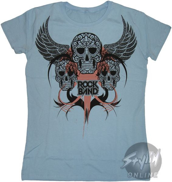 Rock Band Skulls Baby Tee
