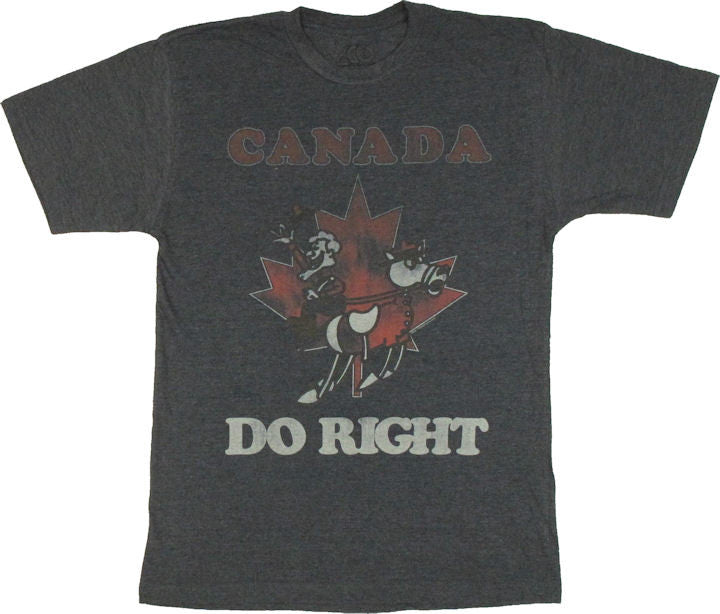 Rocky and Bullwinkle Canada T Shirt Sheer