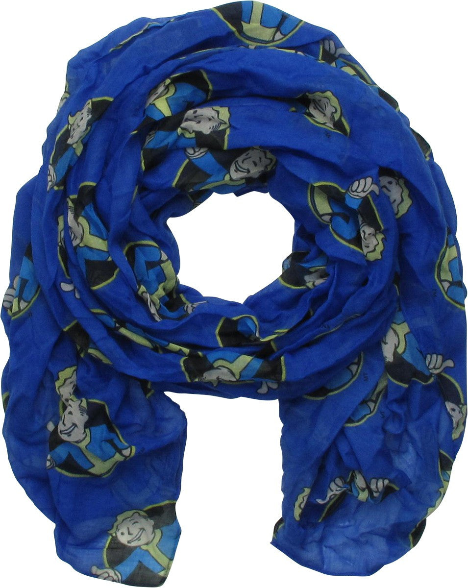 Fallout Vault Boy Logo Allover Print Viscose Scarf