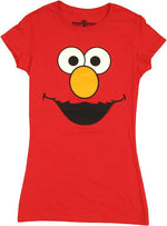 Sesame Street Elmo Face Juniors T-Shirt
