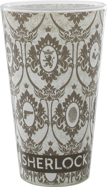 Sherlock Wallpaper Print Pint Glass