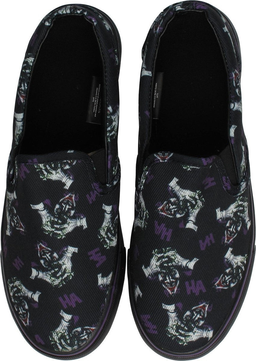 Joker Insanity Ha Ha Black and Purple Deck Shoes