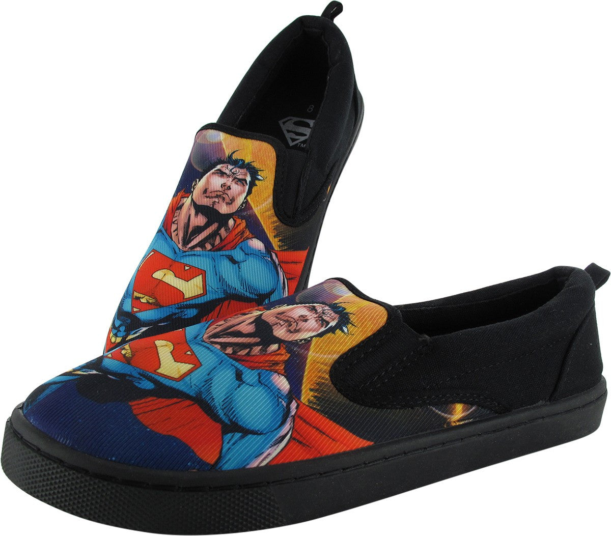 Superman Flight Stance Canvas Slip On Shoes