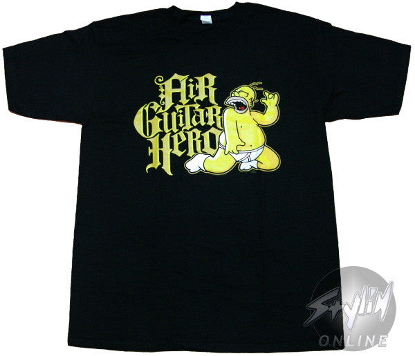 Simpsons Homer Air Guitar Hero T-Shirt