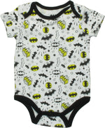 Batman Logos Wham Allover Print White Snap Suit