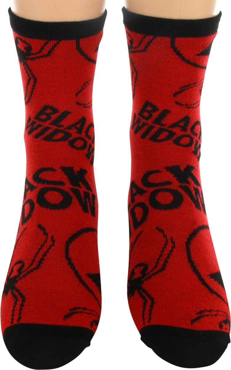 Black Widow Logo Crew Socks