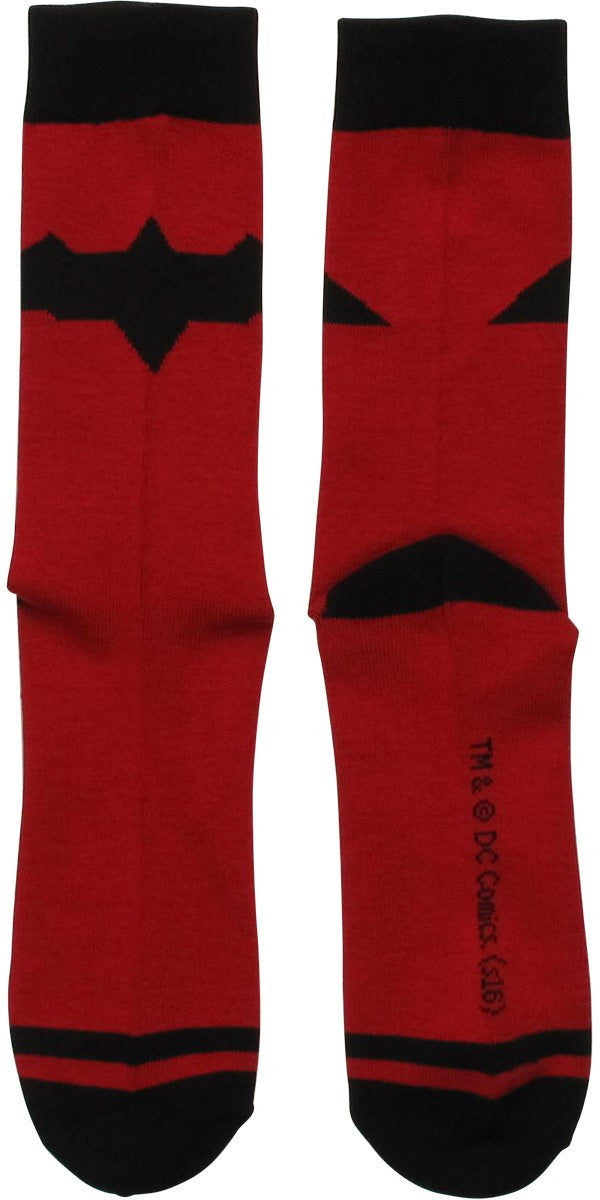 Batman Arkham Knight Red Hood Logo Crew Socks