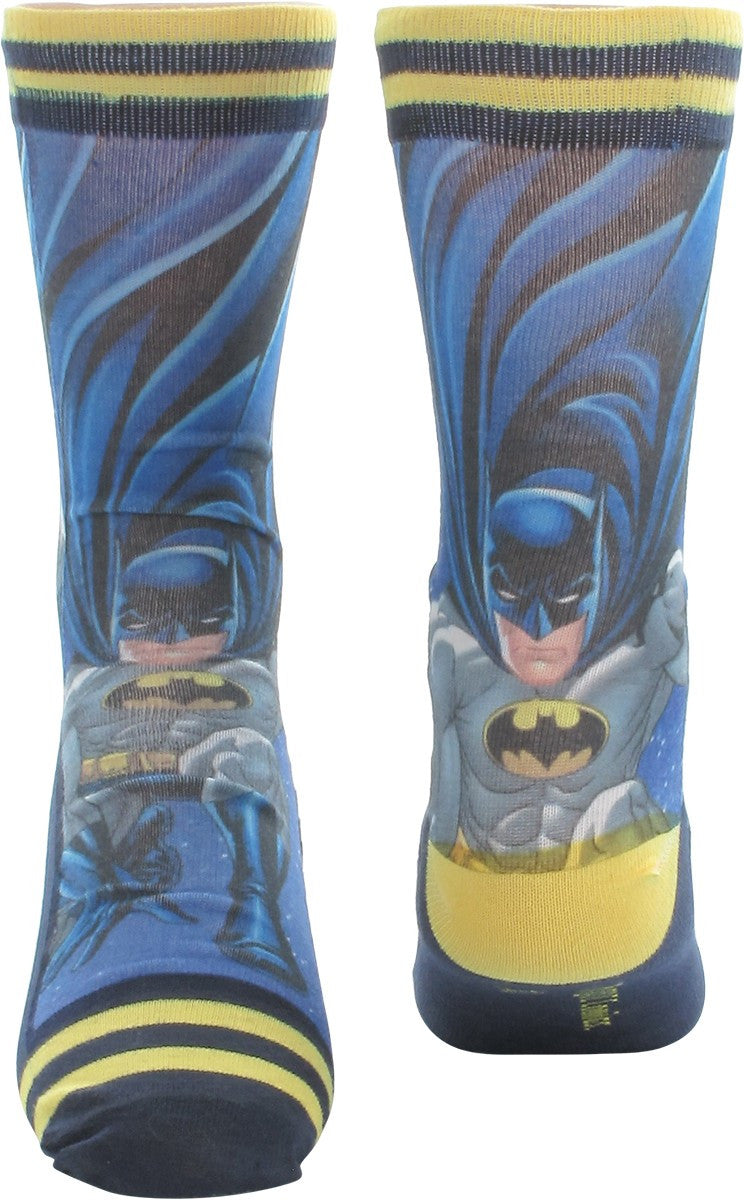 Batman Sublimated Hero and Knit 2 Pair Socks Set