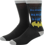 Batman Heroes Never Stop 2 Pair Socks Set