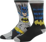 Batman Heroes Never Stop 2 Pair Socks Set