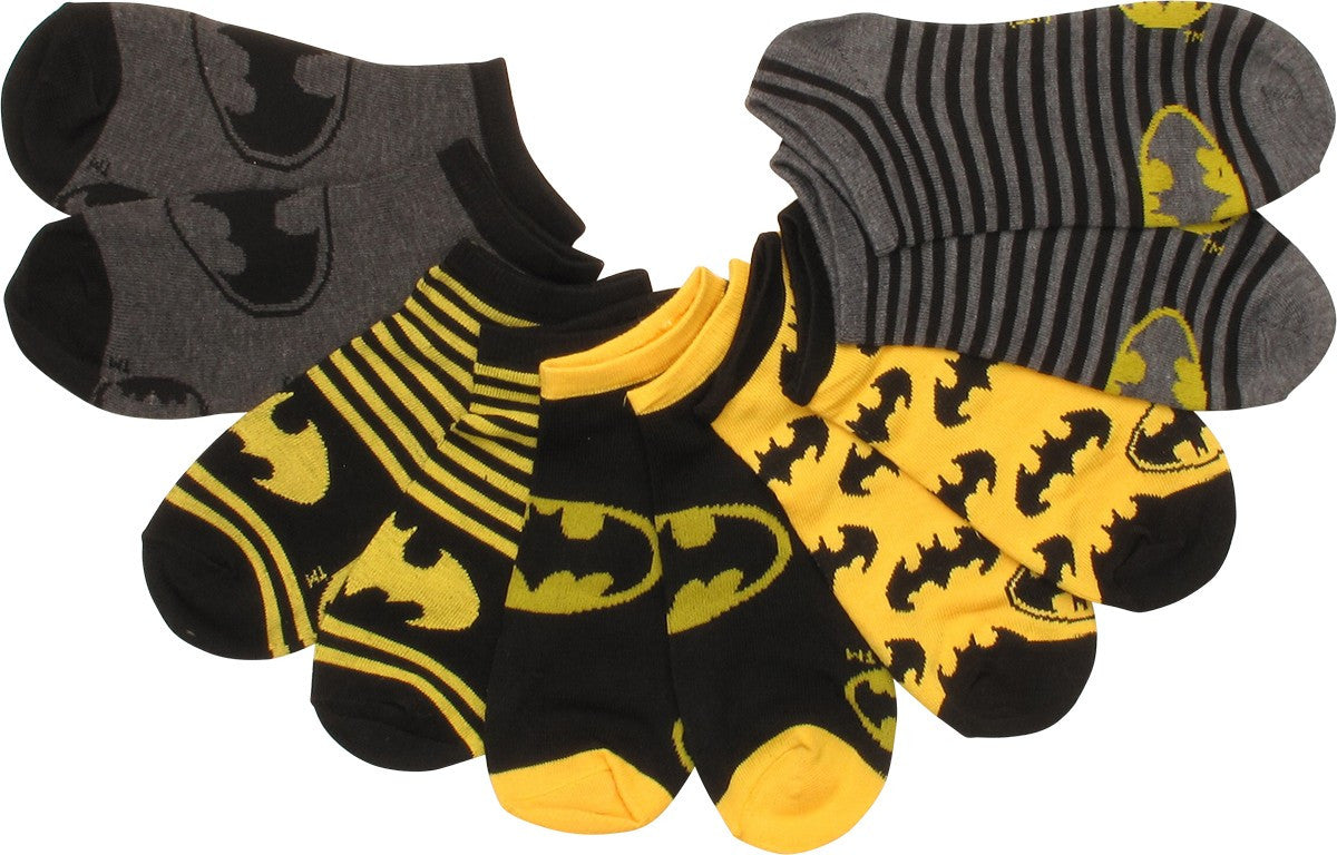 Batman Logo 5 Pair Ankle Socks Set