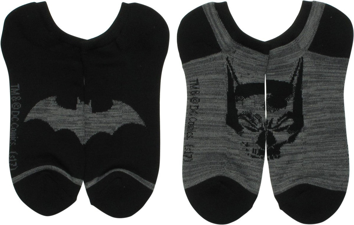 Batman Skull Hero Logo Ankle 2 Pair Socks Set