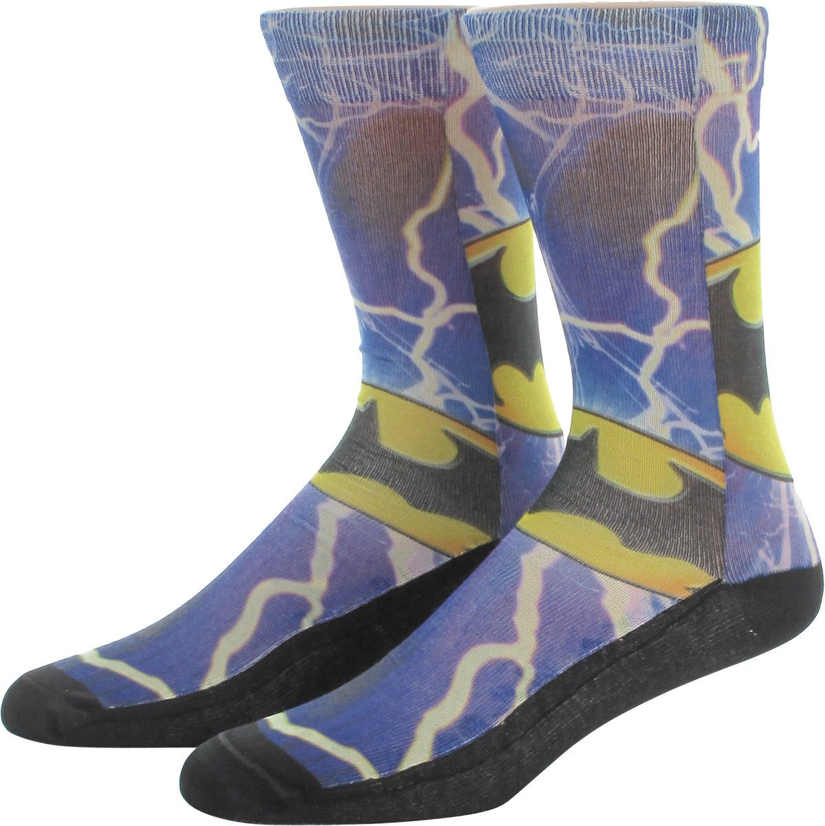 Batman Sublimated Bolts and Knit 2 Pair Socks Set