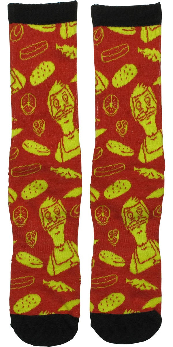 Bob's Burgers Ingredients Jumble Crew Socks