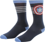 Captain America Hero Shield Logos 2 Pair Socks Set