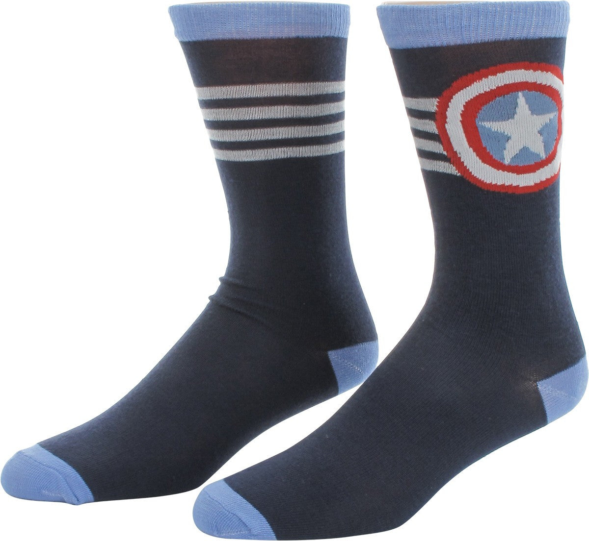 Captain America Hero Shield Logos 2 Pair Socks Set