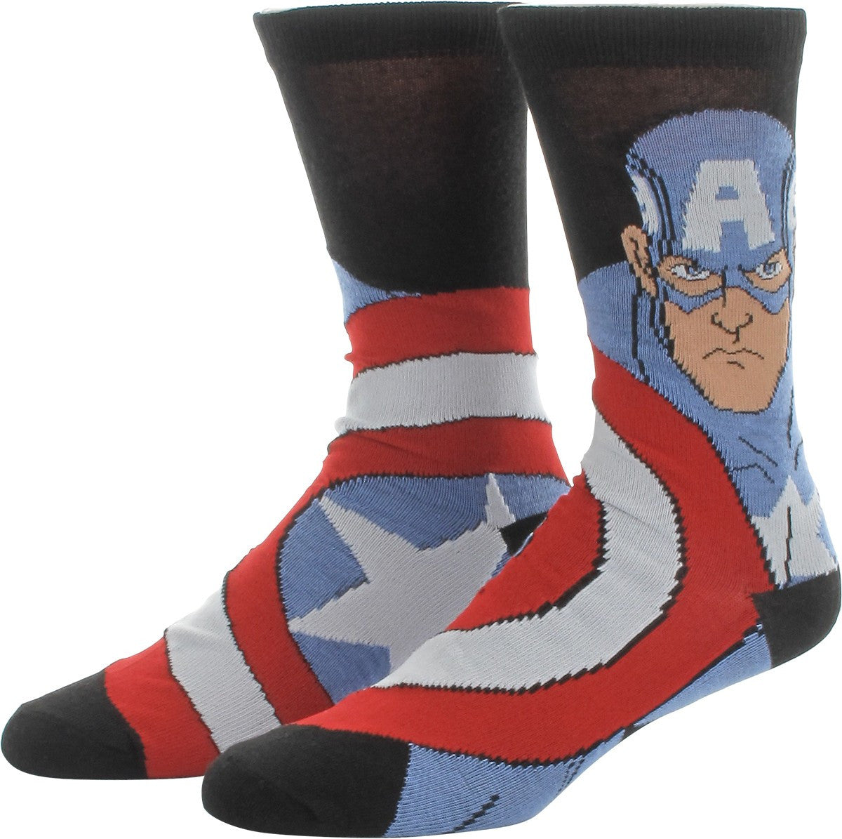 Captain America Hero Shield Logos 2 Pair Socks Set