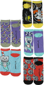 Cuphead Ghosts 5 Pair Ankle Socks Set