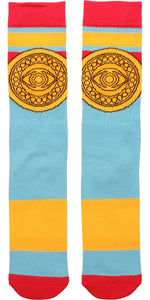 Dr Strange Eye of Agamotto Striped Crew Socks