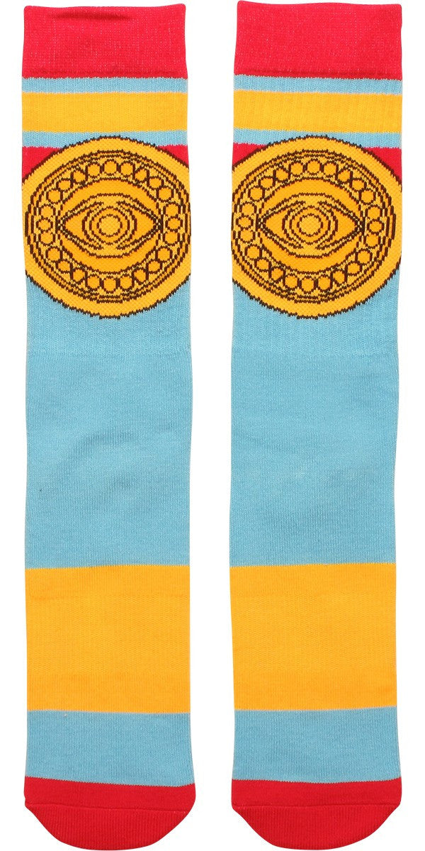 Dr Strange Eye of Agamotto Striped Crew Socks