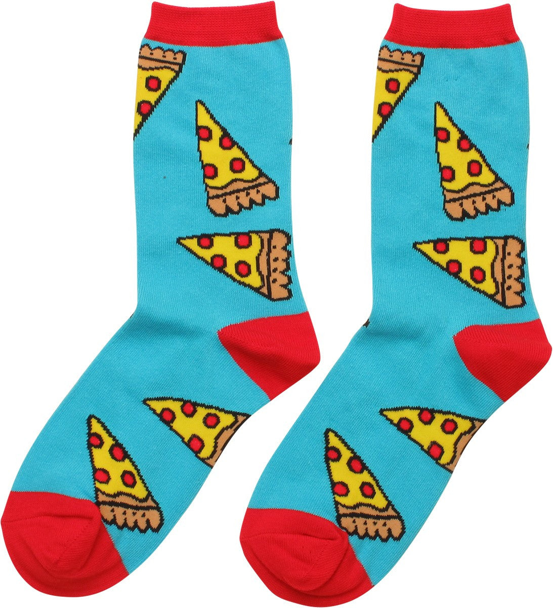Pepperoni Pizza Slices Ladies Crew Socks