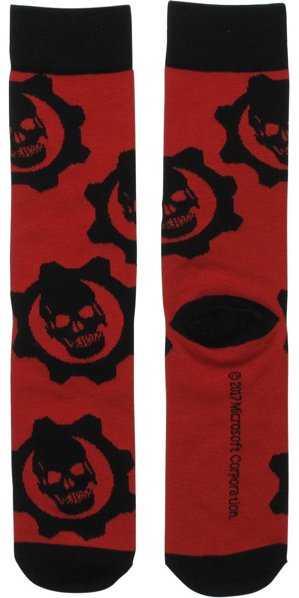 Gears of War Cog Logo Crew Socks