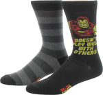 Iron Man Play Well Stripes 2 Pair Socks Set