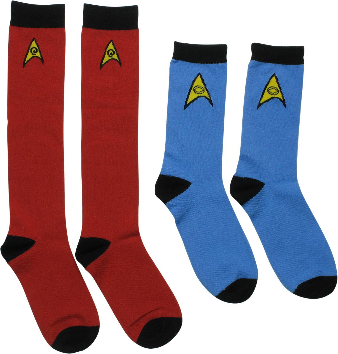 Star Trek Uniform His and Hers 2 Pack Socks Set