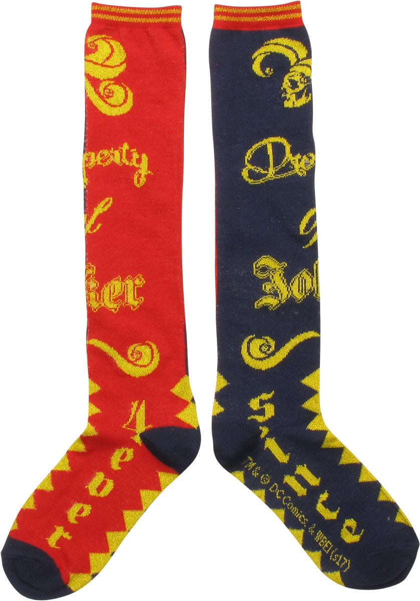 Suicide Squad Property of Joker Knee High Socks