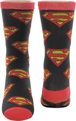 Superman Hero and Logos 2 Pair Socks Set
