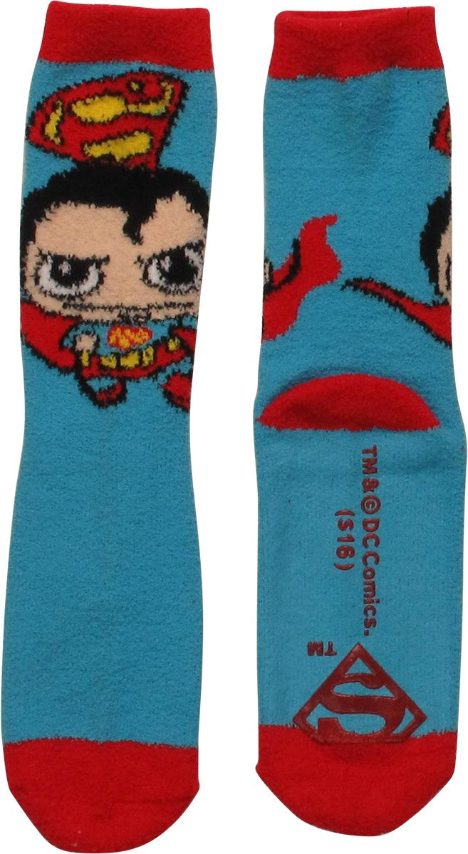 Superman Logo Kawaii Toy Light Blue Cozy Socks