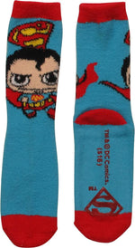 Superman Logo Kawaii Toy Light Blue Cozy Socks