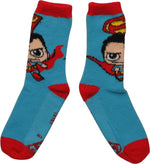 Superman Logo Kawaii Toy Light Blue Cozy Socks