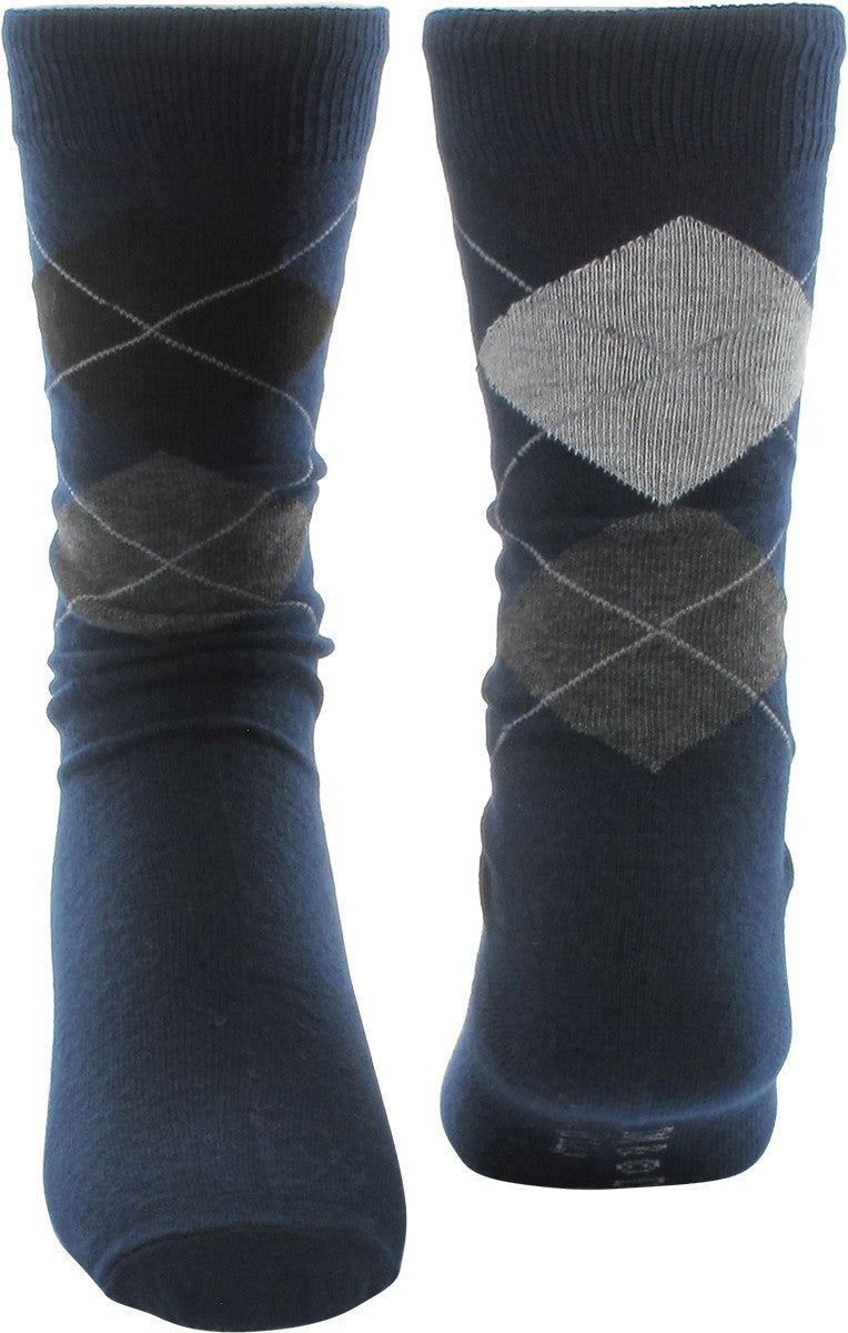 Superman Logos Argyle 2 Pair Crew Socks Set