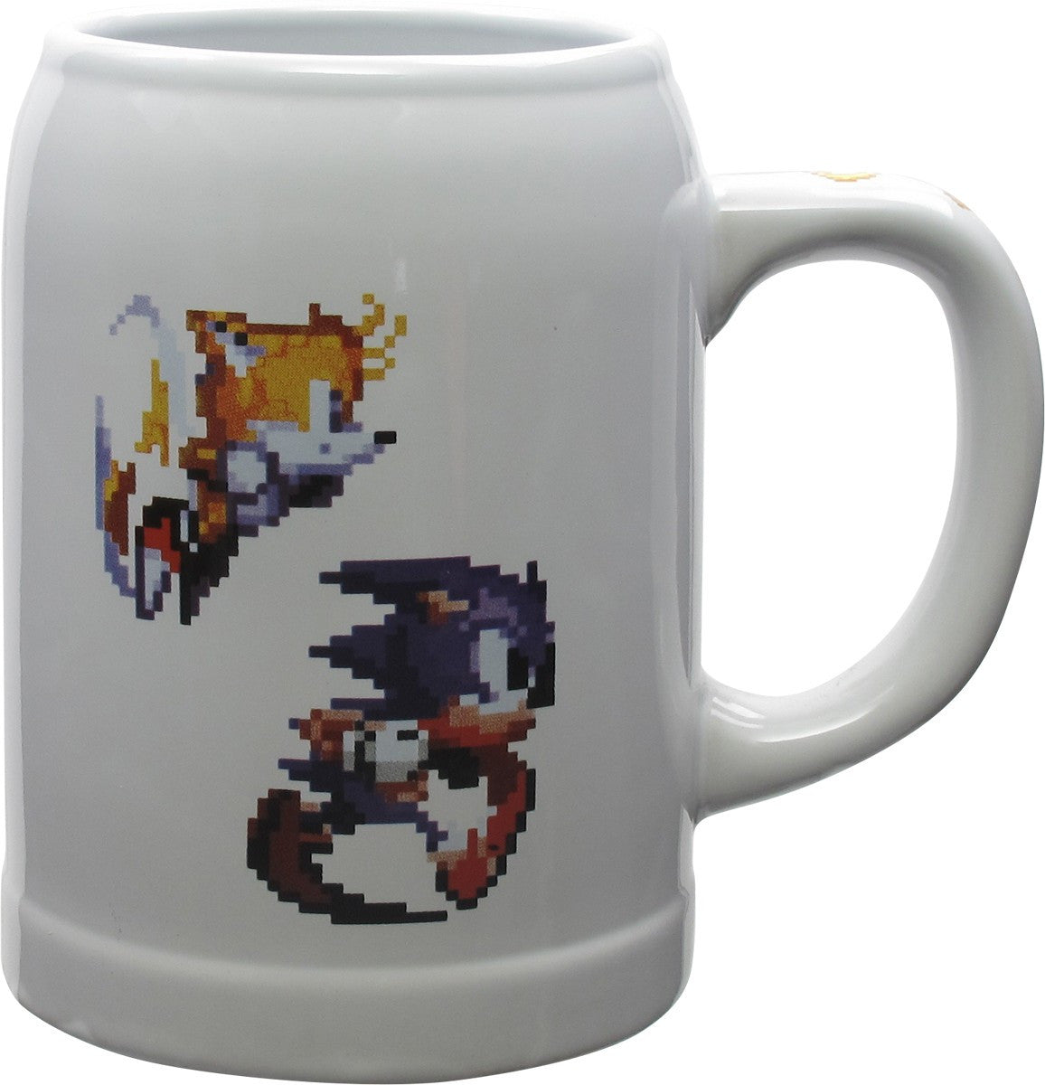 Sonic the Hedgehog and Tails Pixeled Stein Mug