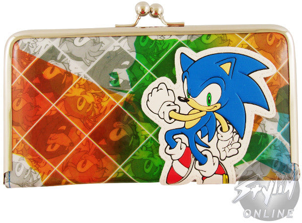 Sonic the Hedgehog Faces Clutch Wallet