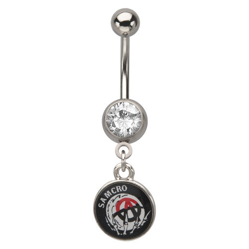 Sons of Anarchy Crystal Ball Dangle Belly Ring