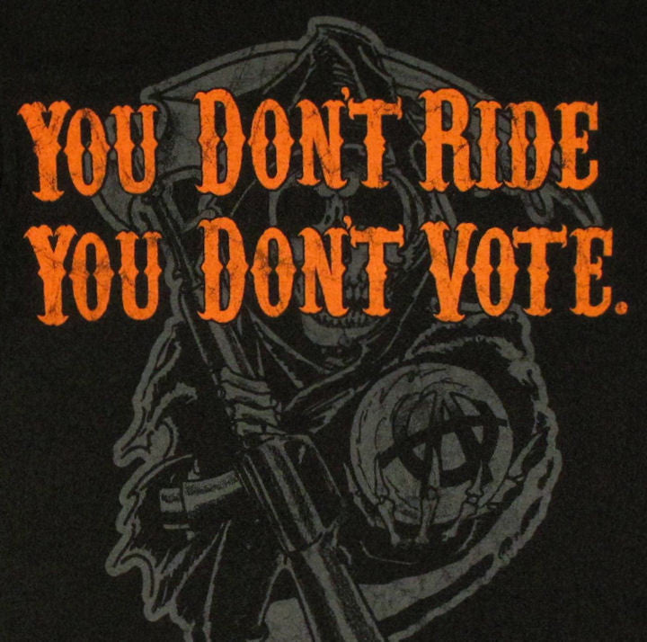 Sons of Anarchy Orange Ride Vote T Shirt