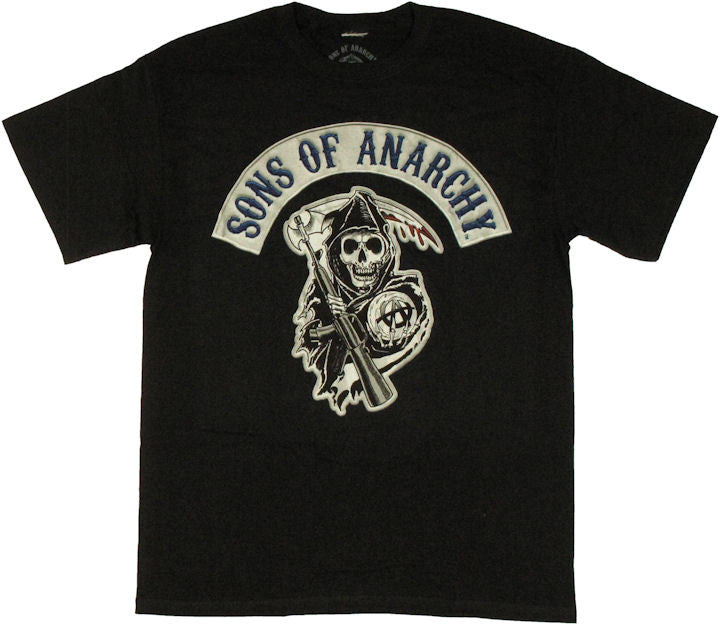 Sons of Anarchy Faux Patch Black T Shirt