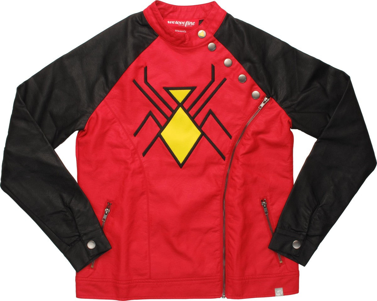 Spider-Woman Moto Zip Womens Jacket