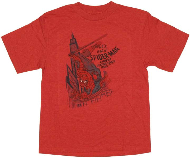 Spiderman Back Youth T Shirt