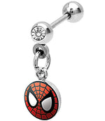 Spiderman Clear Gem Cartilage Earring