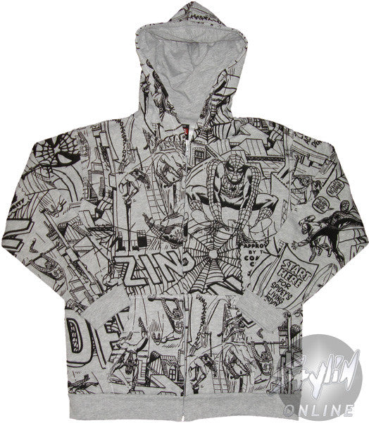 Spiderman Comic Panels Junior Hoodie