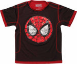 Spiderman Gemstone Face Mesh Youth T Shirt