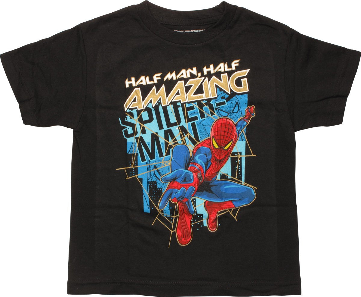 Spiderman Half Man Half Amazing Juvenile T-Shirt