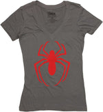 Spiderman Logo V Neck Baby Tee