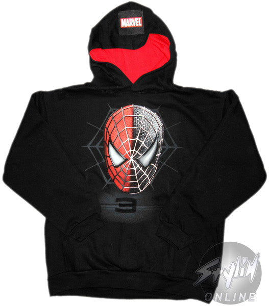 Spiderman Split Face Youth Hoodie