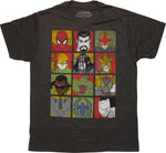 Spiderman Ultimate Character Squares T-Shirt Sheer